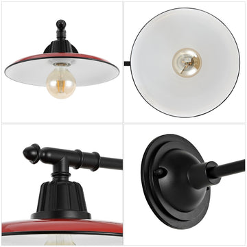 Bonner 12" Farmhouse Industrial Indoor/Outdoor Iron LED Victorian Arm Outdoor Sconce